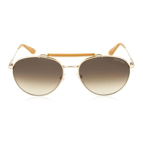 NEW TOM FORD SUNGLASSES GOLD MEN AVIATOR EYEWEAR - Picture 2 of 3